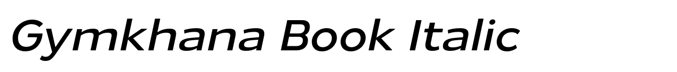 Gymkhana Book Italic